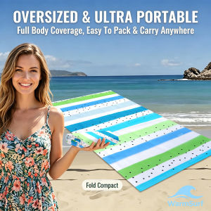 Brush Dot Stripe Luxury Beach Towels Crafted from Combed Cotton Plush and Absorbent Beach Towel or Pool Towels