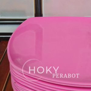 6 PCS PIRING MELAMIN DINER SAJI DATAR BESAR MELAMIN PERSEGI TEPLEK