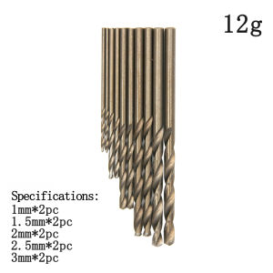 M35 high-speed steel straight shank fried dough twist drill 10pc bearing steel natural color 1-3mm small drill bit drilling tool