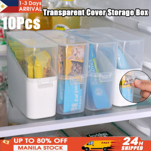 10Pcs Refrigerator Side Door Transparent Cover Storage Box Japanese Refrigerator Side Door Storage Box Cheese Slice Storage Box Tea Bag Cheese Small Item Storage Box Portable Plastic Food Container