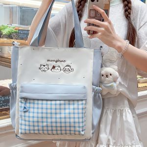 LUSUO | Large Capacity Student Book Bag Crossbody Bag
