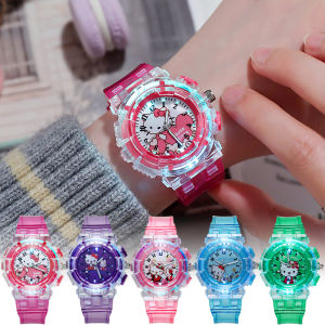 【 Ready ⚡️tock】 Cute Puppy Paw Patrol Watch Girls Watches Transparent Kids Watch Luminous Cartoon Character LED Watch for Kids Girls 3D Cartoon Kids Watches Plastic Wrist Watches Spiderman/Frozen/Sofia/Hello Kitty Watch relo for kids boy relo pambata