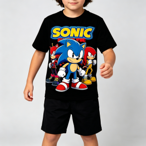 Bandai | Men T Shirt Women Tee Boys Girls Top Adults Children Parent Child quick dry kid Tshirts Sonic The Hedgehog 3D Print Outfit New