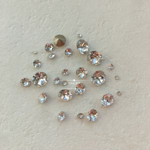 [Shi] Genuine Goods Swarovski Diamond Pointed round Diamond Nail Beauty Nail DIY Rhinestone Pile Rhinestone round Ornament White Swarovski Diamond