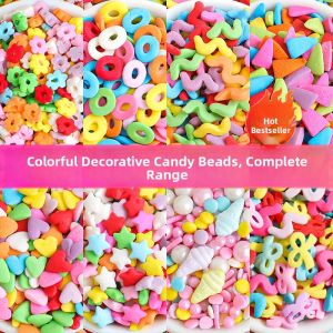 Colorful Sugar Beads Cake Decoration Heart Star Hollow Slice Candy Ice Cream Decoration Festive Universal Geometric Pattern