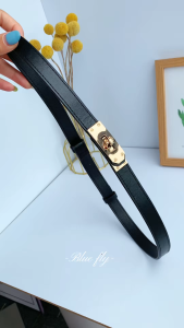 Womens Vintage PU Waist Belt Gold Turn Lock Buckle Adjustable Strap for Dresses Pants 3 Colors