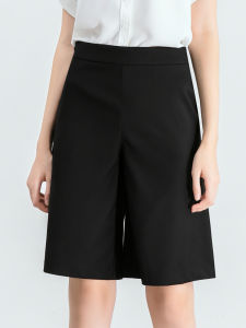 Spring Summer New High Waist Black Suit Shorts Womens Outdoor Wear Five-Point Pants Slimming Professional Formal Versatile Trousers