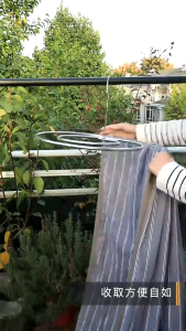 QIHUISHI ไม้แขวนเสื้อมีที่หนีบเสื้อผ้าทรงกลมแบบเกลียว สำหรับการอบแห้งที่มีประสิทธิภาพบนระเบียง