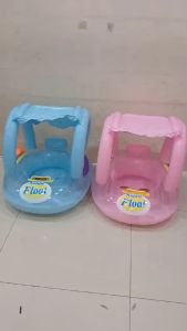 PELAMPUNG RENANG ANAK / BAN KOLAM RENANG DENGAN ATAP / TUTUP ANTI SINAR MATAHARI DAN PEGANGAN