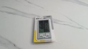 Yieryi เครื่องวัดอุณหภูมิและความชื้นแบบดิจิตอล - ร่มและกลางแจ้ง - เครื่องวัดอุณหภูมิและความชื้น LCD ขนาดใหญ่