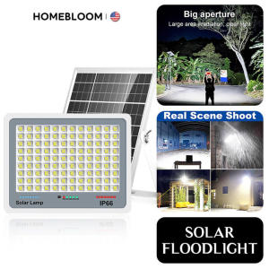 HOMEBLOOM-Solar Light 3000Watt Super Bright Solar Light Outdoor Waterproof LED Light Solar Flood Light Heavy Duty Sensor Super Bright LED Flood Light