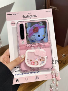 ZPOU Huawei PuraX Foldable Screen Phone Case with Magnetic Absorption Bracket And Lanyard Womens Style Creative Acrylic Protective Cover