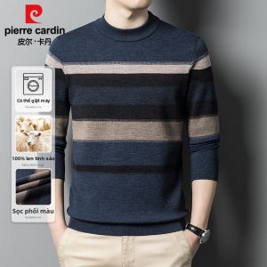 Pierre Cardin | Áo Sweater Len Thuần 100% Cho Nam Trung Niên