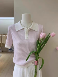 CHOEFULYN | Soft Purple Fashionable POLO Shirt for Women