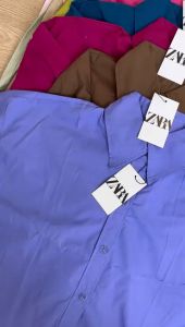 NANDO NEW ZR ! (10 WARNA - XL-3XL ) KATUN POPLIN IMPORT KEMEJA WANITA OVERSIZED