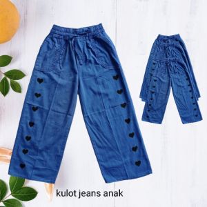 CELANA KULOT JEANS ANAK 4-13 TAHUN / KULOT JEANS ANAK TANGGUNG / KULOT JEANS ANAK / KULOT ANAK