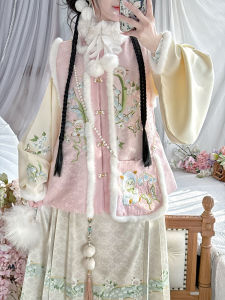 CHANMIAOYI | Winter Thickened Ming Dynasty Style Hanfu Jacket and Skirt