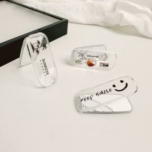 New Year Cartoon Animal Coconut Mirror Mobile Phone Stand Sticky Foldable Cute Female Desktop Acrylic Holder Simple Design