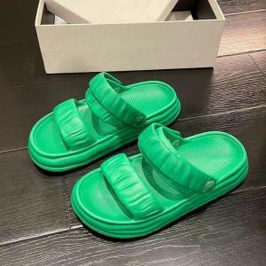 Slippers Womens Summer Minimalist Outing Good-looking Easiest for Match Double Strap Thick Sole Home Indoor Use Non Slip Breathable Sandals Outwear