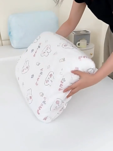 10PCS Disposable Pillowcase Hypoallergenic Dustproof Non-Woven Family Pack Trips Premium Cotton Cartoon Print Disposable Pillowcase Set for Baby & Kids - 24H Delivery