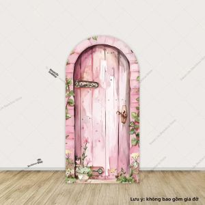VIKAMA Hồng Nấm Nơ In Hình Vòm Phông Nền Câu Chuyện Cổ Tích Thiết Kế Cho Đám Cưới Ngoài Trời Trang Trí Tiệc Sinh Nhật Cho Bé Chất Liệu Vinyl
