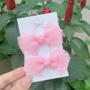 Set Kẹp Tóc Nơ Ánh Kim Phong Cách Công Chúa Cho Bé Gái