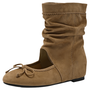 15MINS | Elegant Bow Design French Ballet Ankle Boot