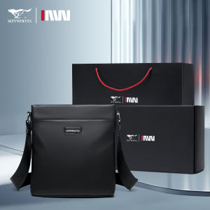 Septwolves Commuter Large Capacity Mens Crossbody Bag Business Single Shoulder Outdoor Mailman Backpack Water Resistant OL Style