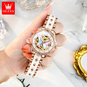 OLEVS Watch For Women New Design 2023 New Mechanical watches Original Water Proof Fashion Elegant Casual jam tangan perempuan