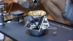 Campingmoon | CAMPINGMOON COF-01 Bộ Lọc Cà Phê Bằng Thép Không Gỉ Được Pha Thủ Công Có Thể Tháo Rời Giá Đỡ Phễu Gấp Có Thể Tái Sử Dụng Phụ Kiện Pha Cà Phê Có Thể Tái Sử Dụng