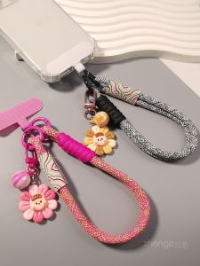 สายรัดข้อมือโทรศัพท์มือถือแบบสั้นสไตล์ชาติพันธุ์ สายรัดข้อมือแบบทอเรียบง่ายสำหรับกล้องกันกระแทกสำหรับกลางแจ้ง สำหรับทั้งชายและหญิง