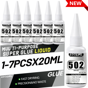1-7Pcs Super Glue Universal Cyanoacrylate Adhesive Instant Strong Glue Quick Dry for Plastic Wood Metal Crafts Home Repair Tools
