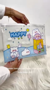 Pouch Mika Jaring Karakter Tas Penyimpanan File Berkas HP Alat Tulis - HOMIA
