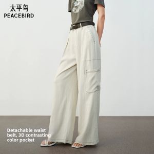 PEACEBIRD | Straight Leg Casual Linen Pants