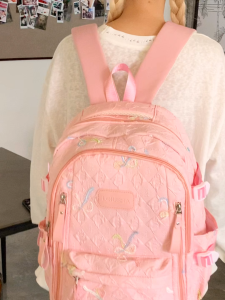 ✨️กระเป๋าเป้ผู้หญิง มีเอกลักษณ์ ทนทานเหมาะทุกไลฟ์สไตล์ school bag Backpack กระเป๋าเป้สะพายหลังแฟชั่น สไตล์เรียบง่าย ลำลอง อเนกประสงค์