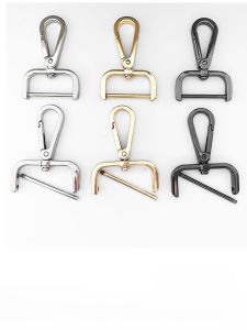 Black Metal Buckle Strap Hardware Single Shoulder Bag Detachable Hook Accessory Lanyard Leather Goods Fashion Accessories