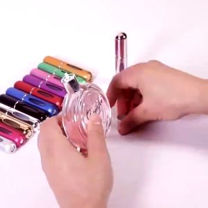 5ml Portable Mini Refillable Perfume Bottle with Spray Scent Pump Empty Cosmetic Containers Atomizer