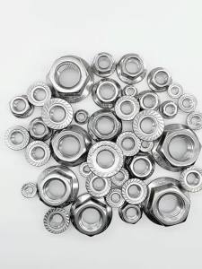 120 Stainless Steel Hexagonal Flange Nuts M3 M4 M5 and M6 for Maintenance of Mechanical Parts and Home/Outdoor Construction.