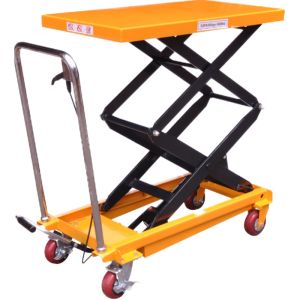 Manual Hydraulic Folding Scissors Lift Platform Mobile Hand Truck Home Use Car Lift Hoist Equipment Hardware Tools SZHOULAR