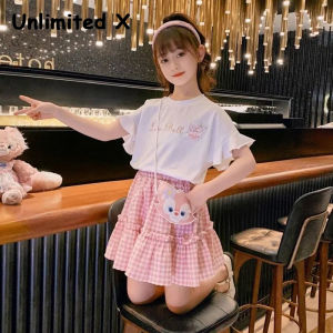 LS แสดงแฟชั่นเด็ก2ชิ้น (เสื้อ + กระโปรง) คุณภาพสูงชุดเดรสเกาหลีเด็กผู้หญิงสำหรับเด็กผู้หญิงเด็กน้อยเสื้อผ้าลำลอง3ถึง4ถึง5ถึง6ถึง7ถึง8ถึง9ถึง10ถึง11ถึง12ปี