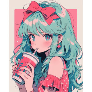 Acrylic Paint By Numbers Cute Anime painting By Numbers on Canvas Coloring By Number for Adults Paint Digital Art