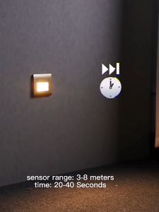 LUCKYLED Recessed Wall Light Sensor Light Corridor Steps Staircase Light Black White Silver Golden Radar Sensor Indoor