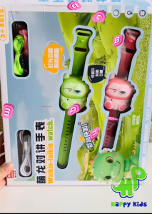 Đồ chơi Bộ đàm hình đồng hồ cho bé đi ngoài trời có dây đeo cổ dây sạc