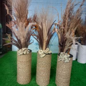 ( 3Paket)Obral Murah Paket Bunga kering + Pot