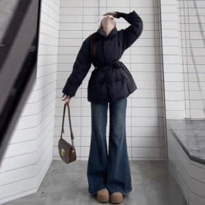 CHANGTONG | Elegant Waist-Tied Cotton Coat