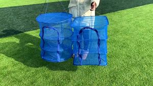 Drying Net For Fish Meat Food Hanging Drying Fish Net Foldable 4 3 1 Layer Drying Net