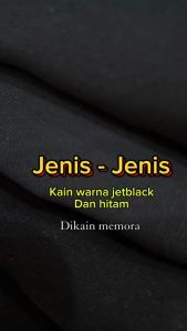 Per50cm Kain Warna Jet Black atau Hitam Pekat Elegen