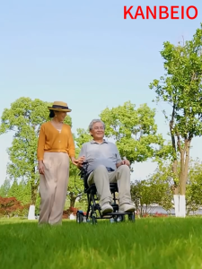 KANBEIO High quality foldablelightweight electric wheelchairs elderly electric wheelchairs 20AH