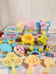 7pc Baby Toys Infant Hand Rattle Toys Hanging Toys Newborn Teether Soft Rubber Toys Set Early Learning Toys