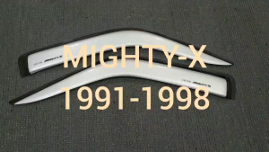 คิ้วกันสาด กันสาด กันสาดประตู สีบรอนเงิน รุ่น 2ประตู ตอนเดียว ช่วงยาว คู่หน้า โตโยต้า ไมตี้เอ็ก Toyota Mighty-x Mighty x 1991 1992 1993 1994 1995 1996 1997 1998 ใส่ร่วมกันได้ A
